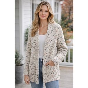 MOON MADISON Long Open Cardigan LG Chunky Knit‎ Cottagecore GrannyCore Crochet